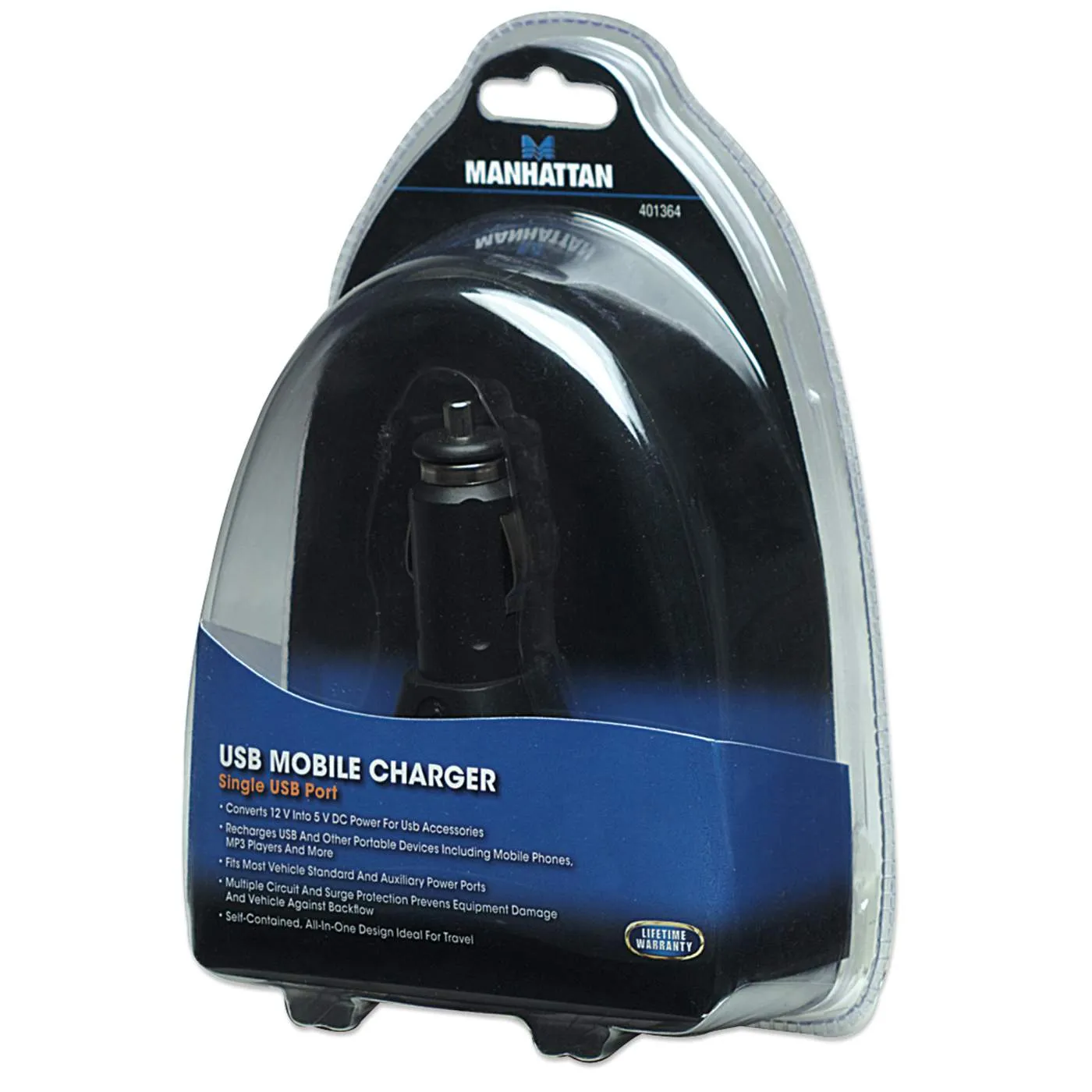 Manhattan Caricabatterie Auto USB 12V Compatto