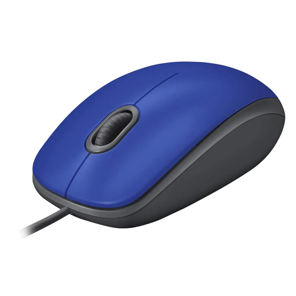 Logitech M110 mouse USB cablato blu singolo silenzioso