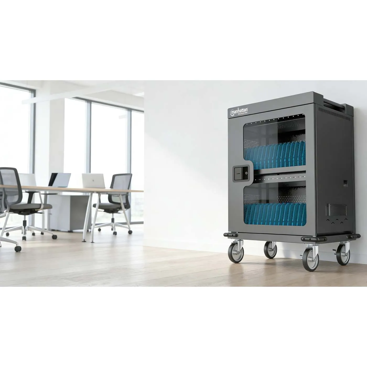 Manhattan 32-Port USB-C Carrello Ricarica 32 Posti 18W Nero