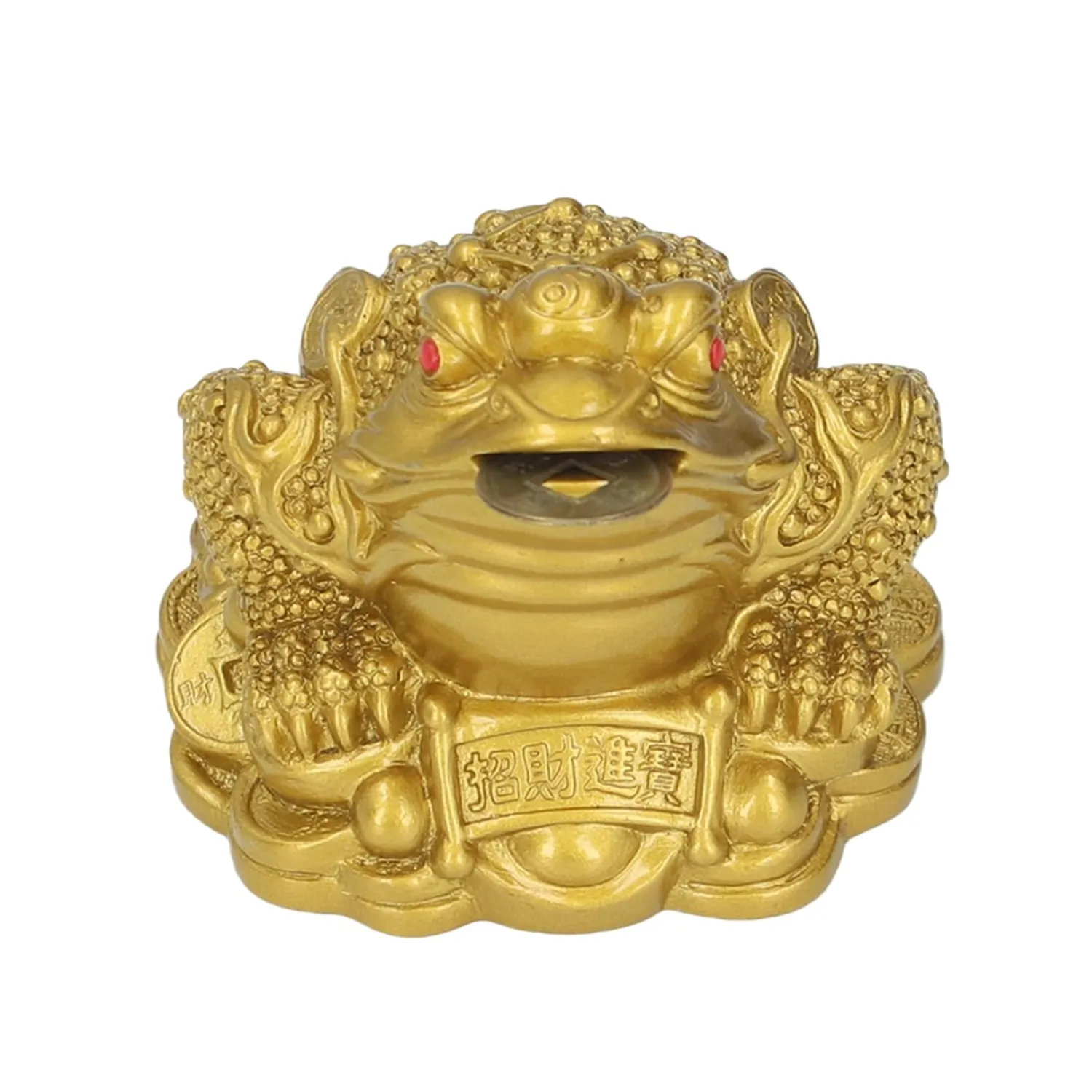 Zunate rana portafortuna statuetta oro Feng Shui 6,5 cm