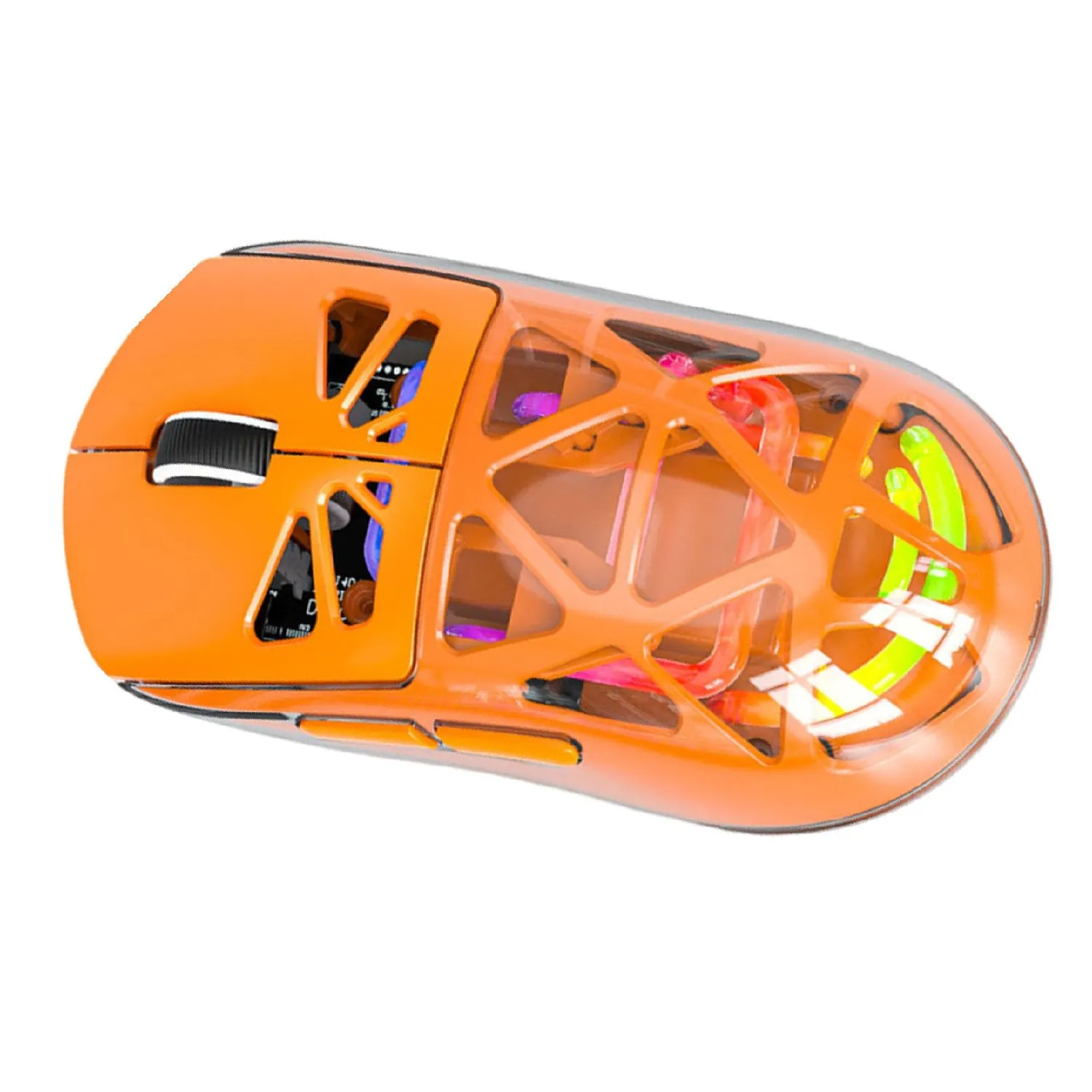 Zunate M7 Mouse Wireless RGB Orange 500mAh Tripla Connessione
