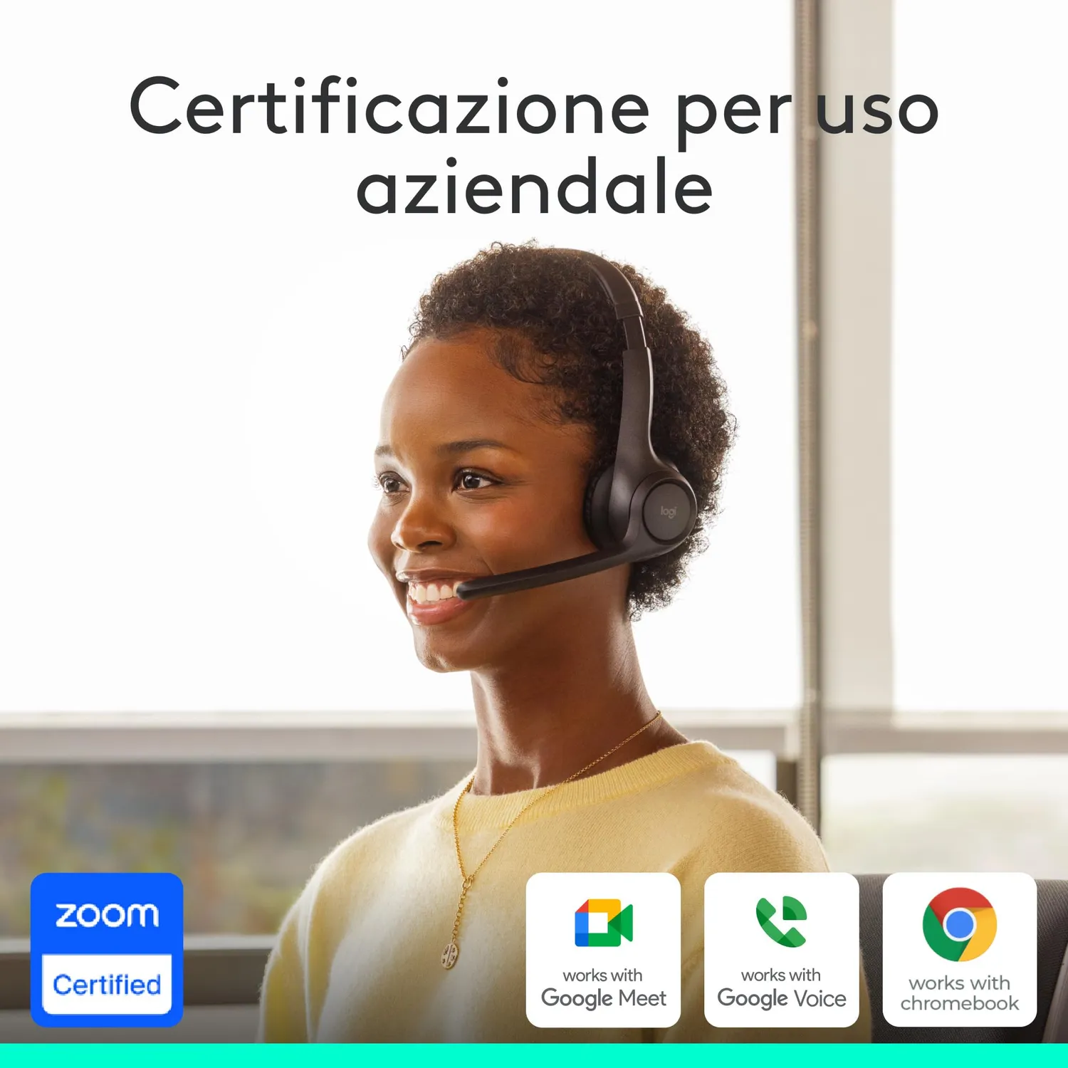 Logitech Zone 305 cuffia wireless UC ricevitore Bluetooth