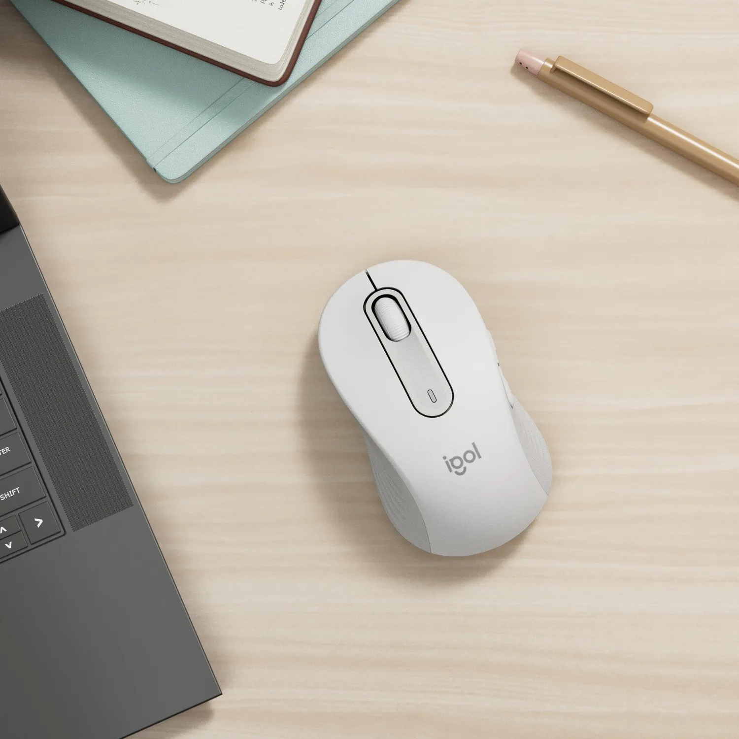 Logitech Signature M650 L Mouse Wireless Bianco Mani Grandi
