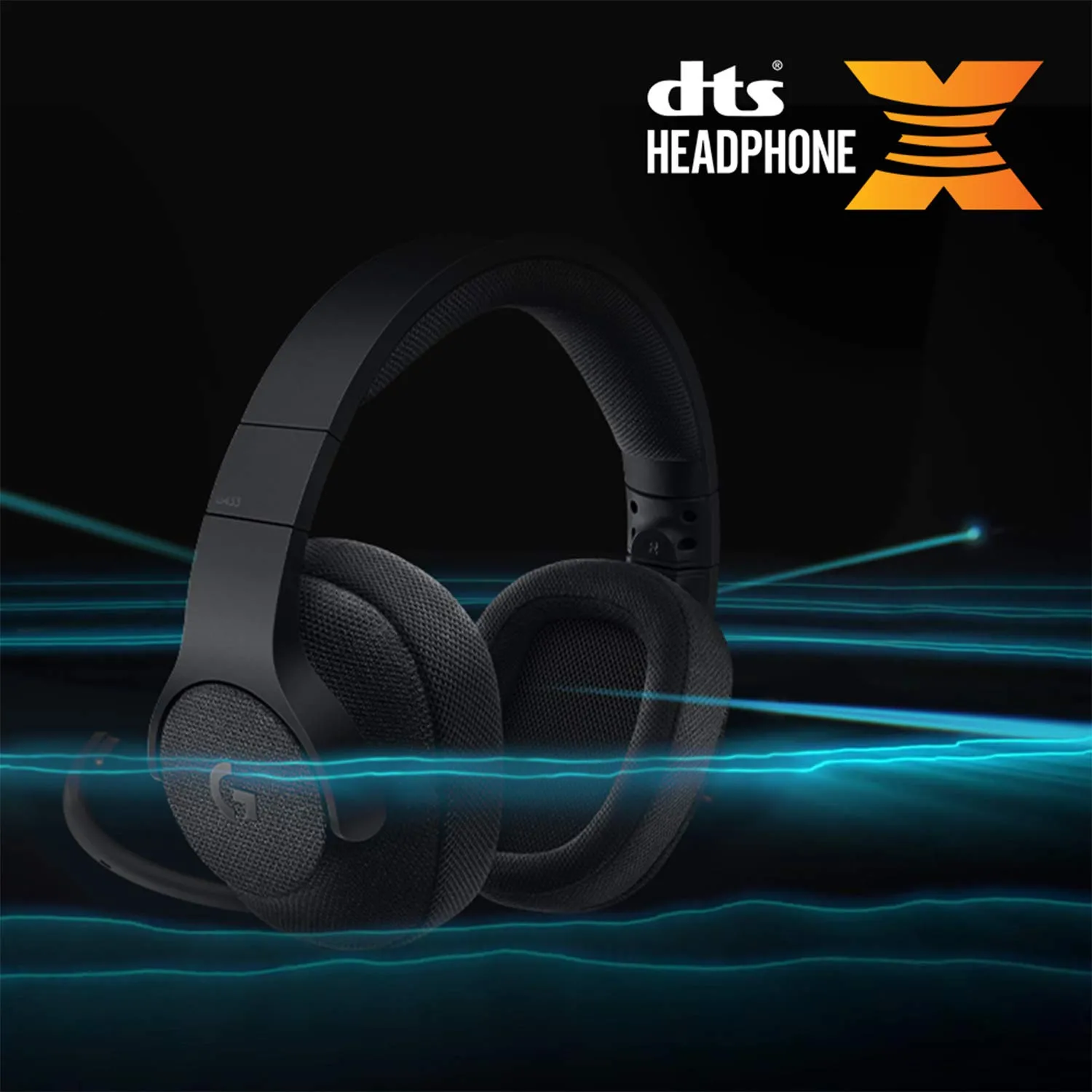Logitech G433 cuffie gaming con microfono nere