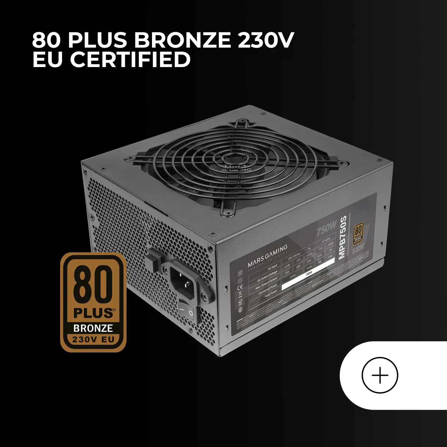 Mars Gaming MPB750S alimentatore ATX 750W nero Bronze